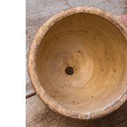 Carved Terracotta-Blend Footed Planter