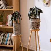 Embossed Clay-Composite Flower Planter
