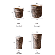 Embossed Clay-Composite Flower Planter