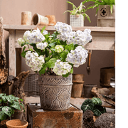 Embossed Clay-Composite Flower Planter