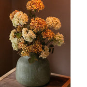 Mottled Glass Blown Round Vase