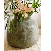 Mottled Glass Blown Round Vase