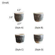 Geometric Etched Cement Planter