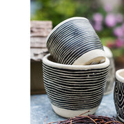 Geometric Etched Cement Planter