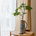 Hand-Painted Geometric Terracotta Pitcher Vase