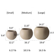 Globe-Form Magnesium Clay Planter