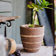 Rope-Banded Terracotta Planter