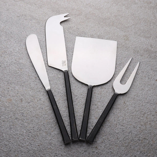 Black Handle Stainless Steel Cheese Knife Set