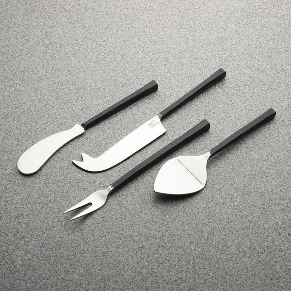 Matte-Handle Steel Cheese Tool Set in a styled home setting