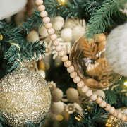 Glitter Jute Round Christmas Ornaments, Set of 4