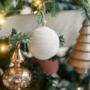 Jute Wrapped Wood Bead Ornament Set