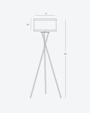 Crossed-Base Tripod Floor Lamp