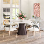 Terrazzo-Print Round Pedestal Dining Table — alternate view or variant option
