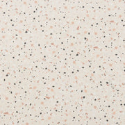Terrazzo-Print Round Pedestal Dining Table — styled in a complete room vignette