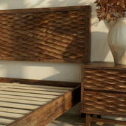 Relief-Carved Wood Platform Bed Frame — additional product view 13
