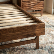 Relief-Carved Wood Platform Bed Frame — additional product view 12