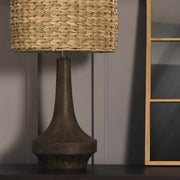 Seagrass Shade Resin Table Lamp