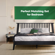 Spindle Headboard Solid Wood Bed & Nightstand Set