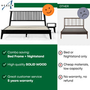 Kaylin Solid Wood Bed Frame