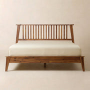 Spindle Headboard Solid Wood Bed & Nightstand Set