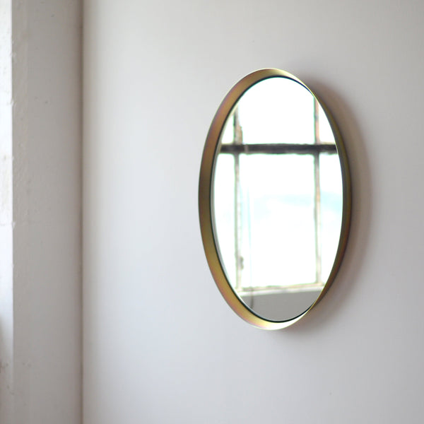 Spun Steel Round Wall Mirror