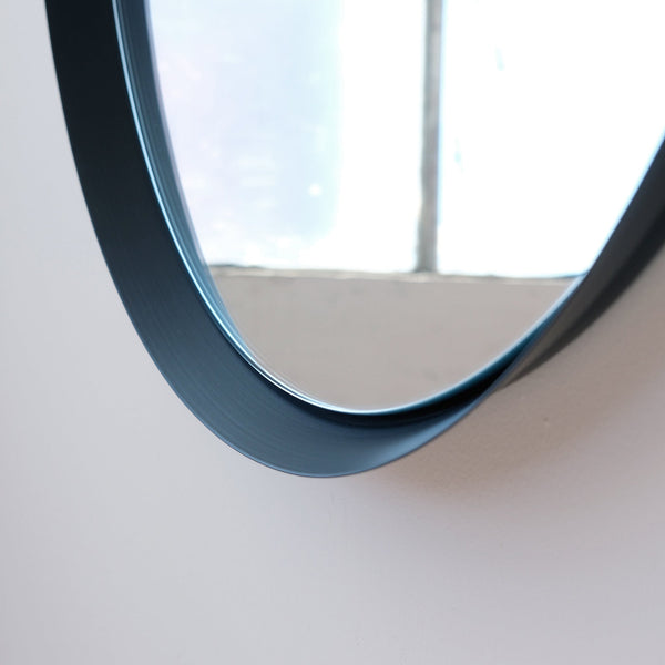 Spun Steel Round Wall Mirror