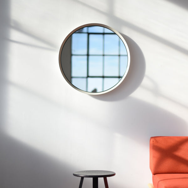 Spun Steel Round Wall Mirror