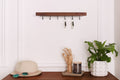 Wood-Grain Floating Key Shelf