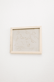 Line-Drawn Bird Framed Print