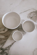Matte White Ceramic Nesting Bowl Set