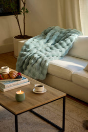 Bubble Textured Faux Fur Blanket
