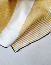 Yellow Stripe Linen Napkin Set