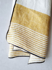 Yellow Stripe Linen Napkin Set