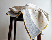 Striped Linen Throw Blanket