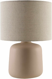 Matte Ceramic Linen Shade Table Lamp