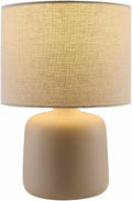 Matte Ceramic Linen Shade Table Lamp
