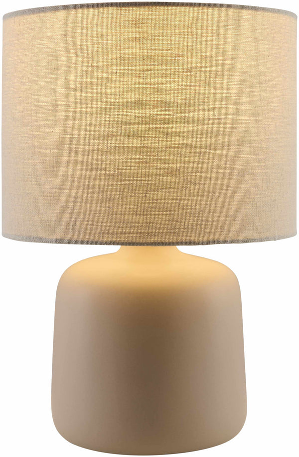 Matte Ceramic Linen Shade Table Lamp