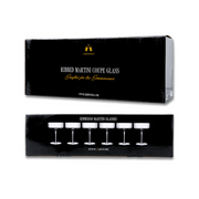 Ribbed Clear Glass Coupe Set