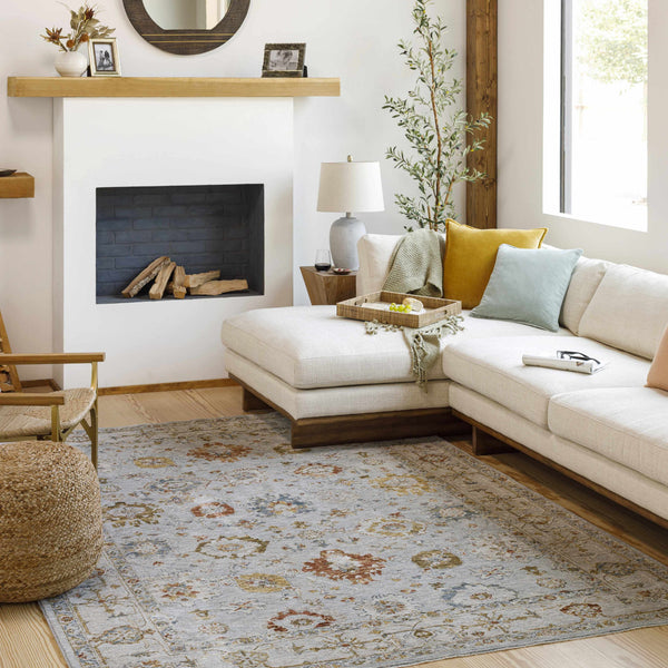 Oushak Floral Medallion Area Rug
