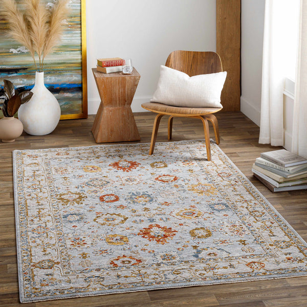 Oushak Floral Medallion Area Rug
