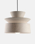 Tiered Organic Cotton Pendant Lamp