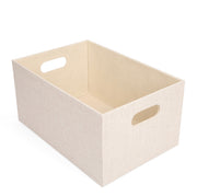 Linen-Weave Fabric Storage Bin