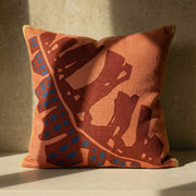 Leaf Sketch Cotton Slub Throw Pillow