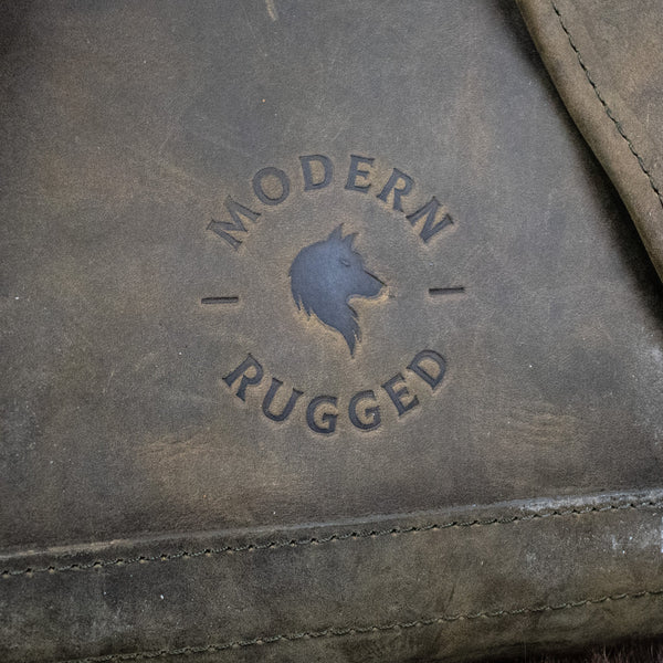 Weathered Full-Grain Leather Backpack