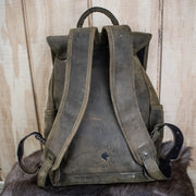 Weathered Full-Grain Leather Backpack