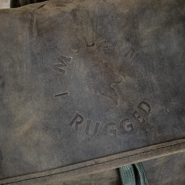 Weathered Full-Grain Leather Backpack