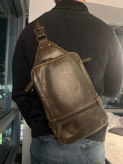 Full-Grain Leather Crossbody Sling Bag
