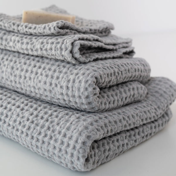 Waffle-Weave Linen Cotton Towel Set