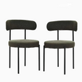 Boucle Crescent-Back Dining Chairs Set — packaging and unboxing view