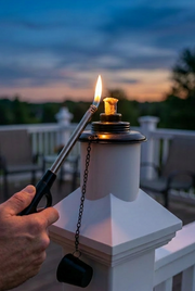 Outdoor Post Cap Torch Light